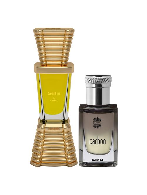 ajmal selfie cp alcohol-free attar 10ml for men and carbon cp alcohol-free attar 10ml for men + 2 parfum testers free - 17147097 - Very Small Image - 1