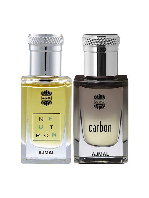ajmal neutron cp alcohol-free attar 10ml for men and carbon cp alcohol-free attar 10ml for men + 2 parfum testers free - 17147098 - Very Small Image - 1