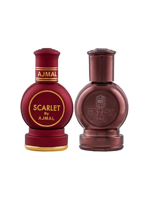 ajmal scarlet cp alcohol-free attar 12ml for unisex and tempest cp alcohol-free attar 12ml for unisex + 2 parfum testers free - 17147129 - Very Small Image - 1