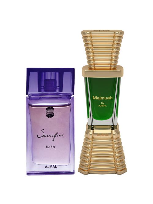 ajmal sacrifice for her cp 10ml for women and majmua cp 10ml for unisex + 2 parfum testers free - 17147148 - Very Small Image - 1