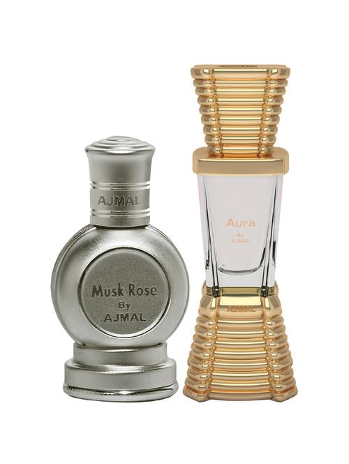 ajmal rose cp musky alcohol-free attar 12ml for unisex and aura cp alcohol-free attar 10ml for unisex 2 parfum testers free - 17147154 - Very Small Image - 1