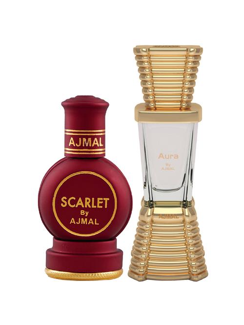 ajmal scarlet cp alcohol-free attar 12ml for unisex and aura cp alcohol-free attar 10ml for unisex 2 parfum testers free - 17147171 - Very Small Image - 1