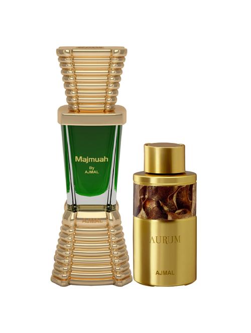 ajmal majmua cp alcohol-free attar 10ml for unisex and aurum cp alcohol-free attar 10ml for women + 2 parfum testers free - 17147177 - Very Small Image - 1