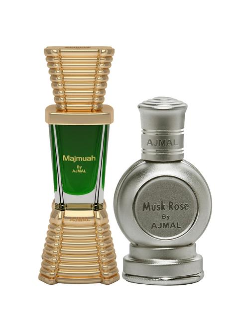 ajmal majmua cp alcohol-free attar 10ml for unisex and rose cp alcohol-free attar 12ml for unisex + 2 parfum testers free - 17147198 - Very Small Image - 1