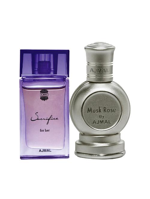 ajmal sacrifice for her cp 10ml for women and rose cp 12ml for unisex + 2 parfum testers free - 17147211 - Very Small Image - 1