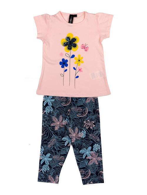 pink cotton regular tops & tee - 17147395 - Very Small Image - 1