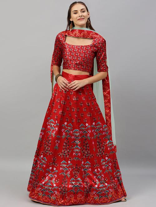 floral panelled lehenga - 17148044 - Very Small Image - 1