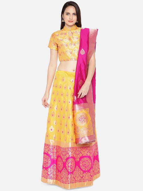 printed panelled lehenga - 17148060 - Very Small Image - 1