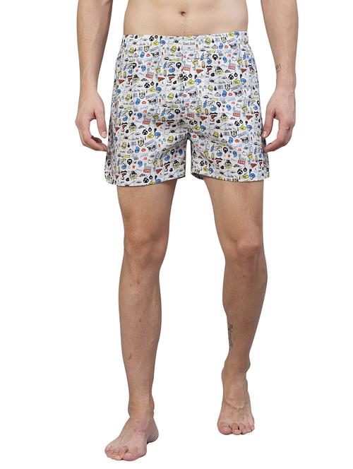 white printed boxer - 17148367 - Very Small Image - 1
