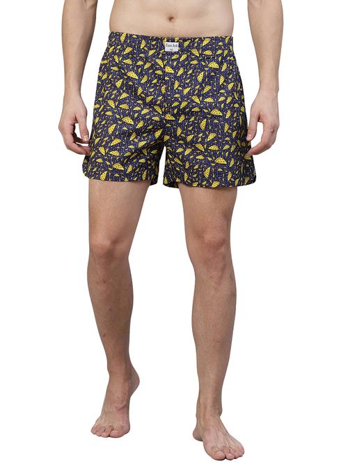 navy blue printed boxer - 17148368 - Very Small Image - 1