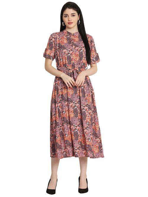 tie front floral dress - 17148443 - Very Small Image - 1