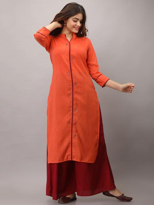 solid straight kurta - 17148585 - Very Small Image - 1