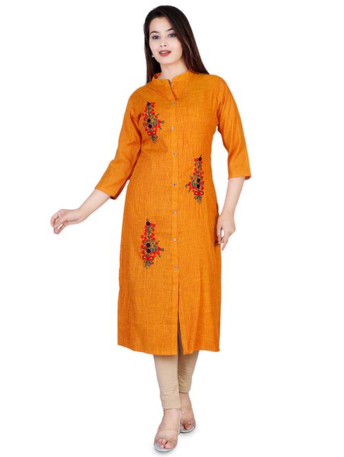 embroidered straight kurta - 17149072 - Very Small Image - 1