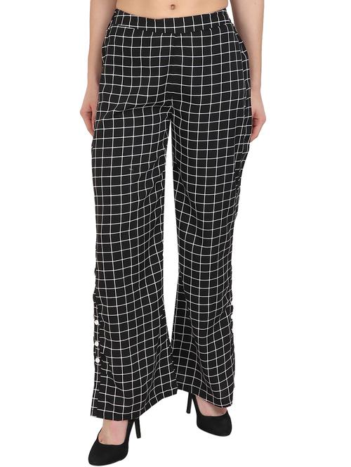 mid rise grid pattern palazzo - 17149111 - Very Small Image - 1
