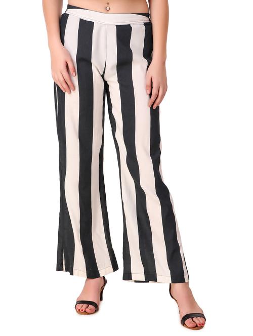 white rayon trousers - 17149128 - Very Small Image - 1