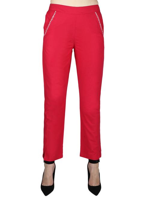 pink cotton trousers - 17149149 - Very Small Image - 1