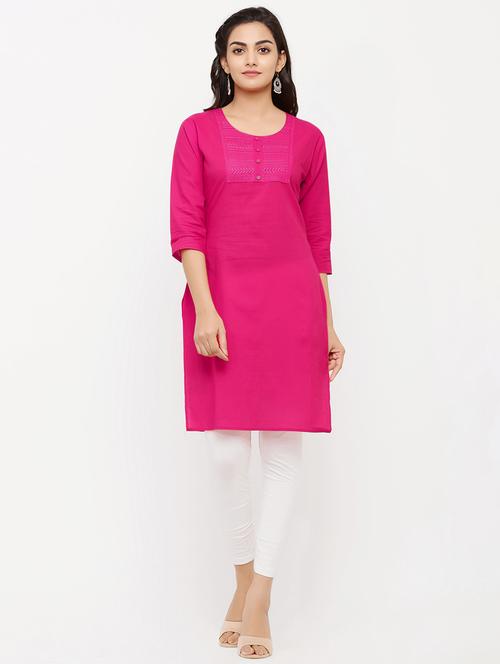 embroidered straight kurta - 17149339 - Very Small Image - 1