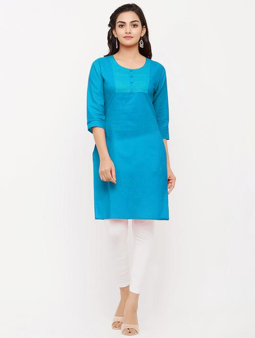embroidered straight kurta - 17149343 - Very Small Image - 1