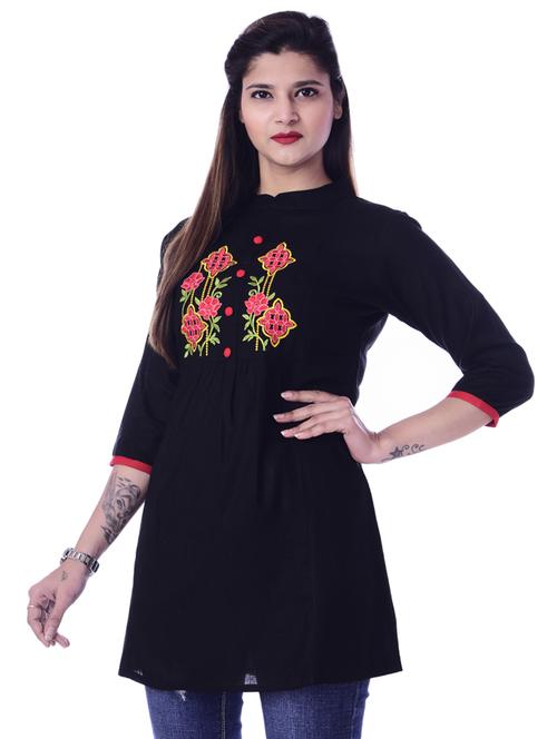 embroidered a-line kurti - 17149366 - Very Small Image - 1