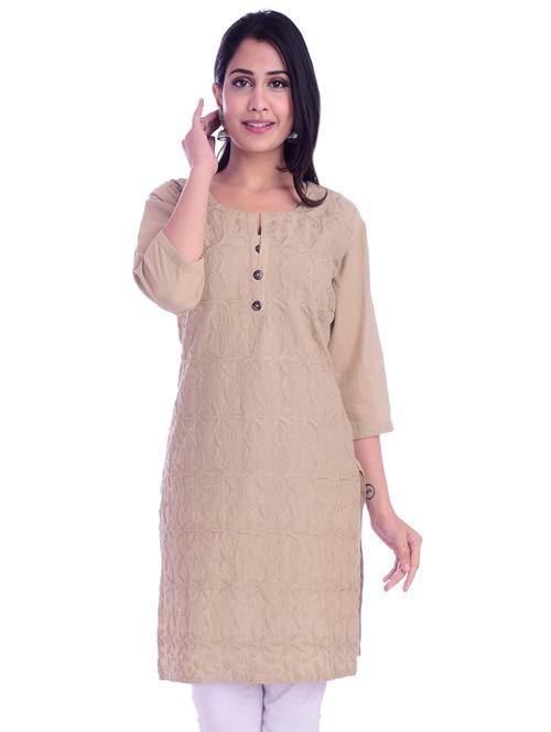 embroidered straight kurta - 17149372 - Very Small Image - 1