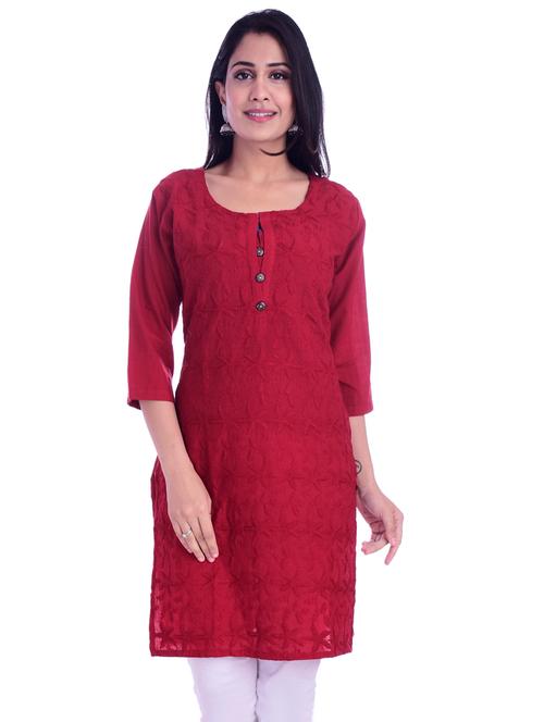 embroidered straight kurta - 17149373 - Very Small Image - 1