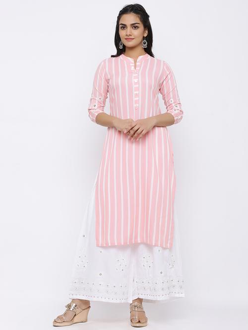 striped kurta palazzo set - 17149412 - Very Small Image - 1