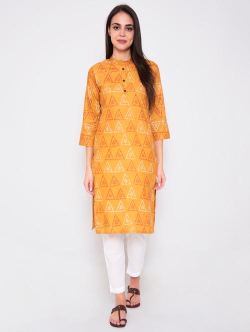 printed straight kurta - 17149727 - Very Small Image - 1