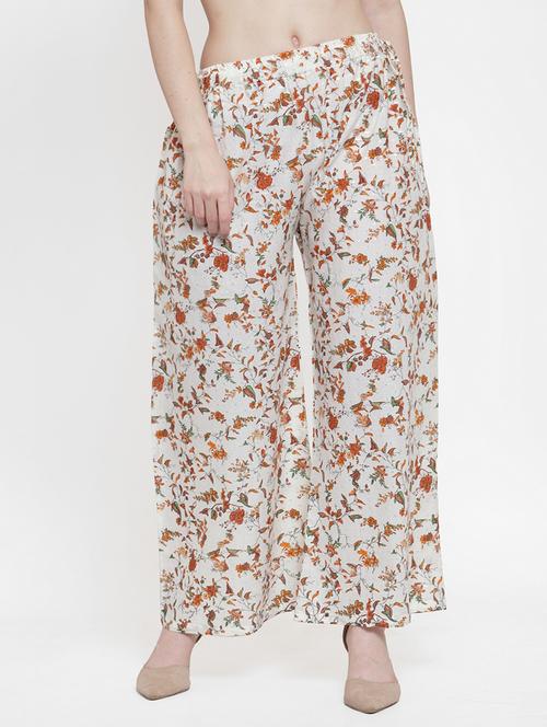 floral flared palazzo - 17149859 - Very Small Image - 1