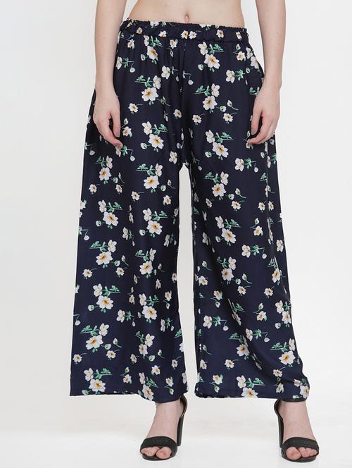 floral flared palazzo - 17149874 - Very Small Image - 1