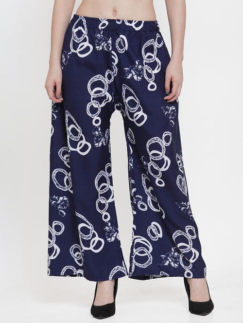 mid rise printed palazzo - 17149888 - Very Small Image - 1