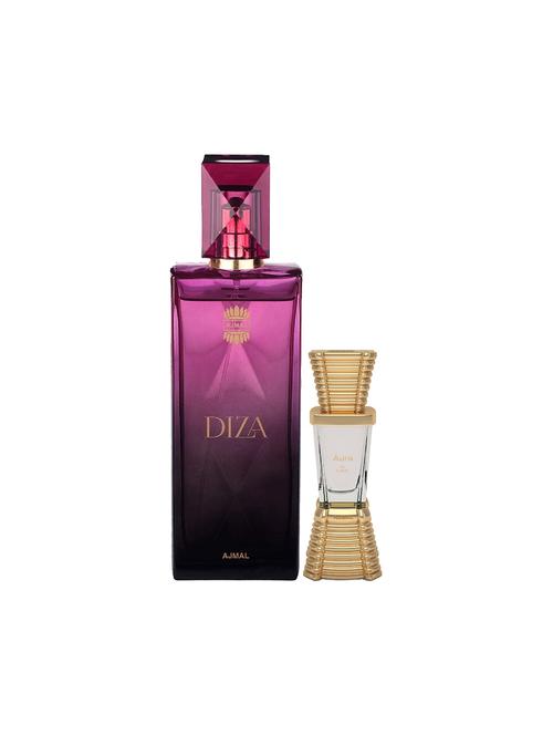 ajmal diza edp 100ml for women and aura concentrated oil alcohol-free attar 10ml for unisex + 2 parfum testers free - 17150000 - Very Small Image - 1