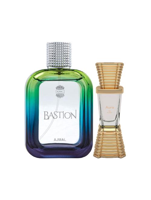 ajmal bastion edp aromatic 100ml for men and aura concentrated oil alcohol-free attar 10ml for unisex + 2 parfum testers free - 17150012 - Very Small Image - 1