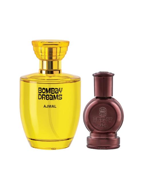 ajmal bombay dreams edp 100ml for women and tempest cp alcohol-free attar 12ml for unisex + 2 parfum testers free - 17150047 - Very Small Image - 1