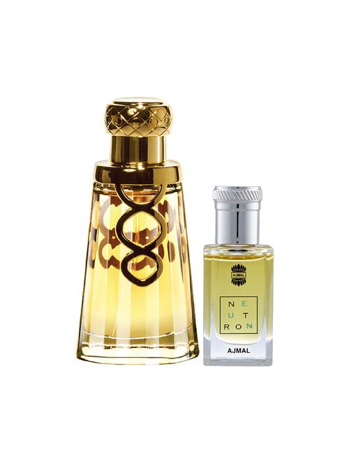 ajmal khallab edp oudh 50ml for unisex and neutron concentrated oil alcohol-free attar 10ml for men + 2 parfum testers free - 17150192 - Very Small Image - 1