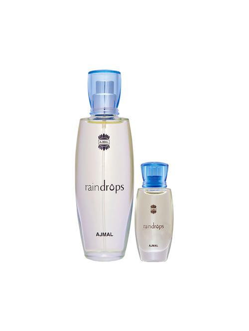 ajmal raindrops edp 50ml for women and raindrops concentrated oil alcohol-free attar 10ml for women + 2 parfum testers free - 17150205 - Very Small Image - 1