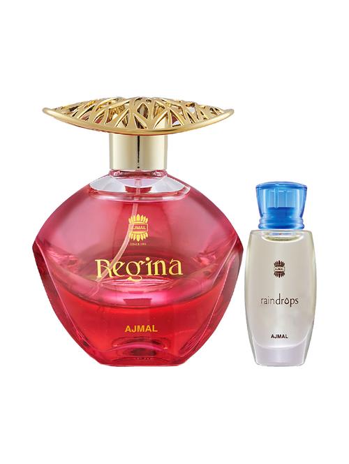 ajmal regina edp 100ml for women and raindrops concentrated oil alcohol-free attar 10ml for women + 2 parfum testers free - 17150218 - Very Small Image - 1