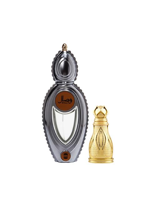 ajmal wisal edp musky 50ml for women and khofooq cp oudhy alcohol-free attar 18ml for unisex + 2 parfum testers free - 17150252 - Very Small Image - 1