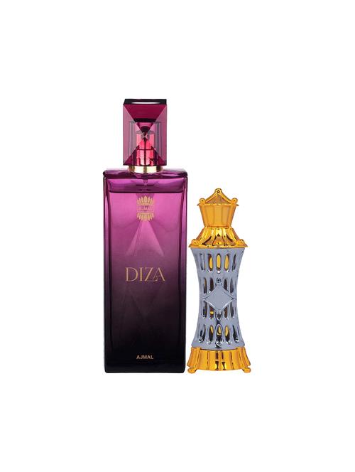 ajmal diza edp 100ml for women and mizyaan cp musky alcohol-free attar 14ml for unisex + 2 parfum testers free - 17150340 - Very Small Image - 1