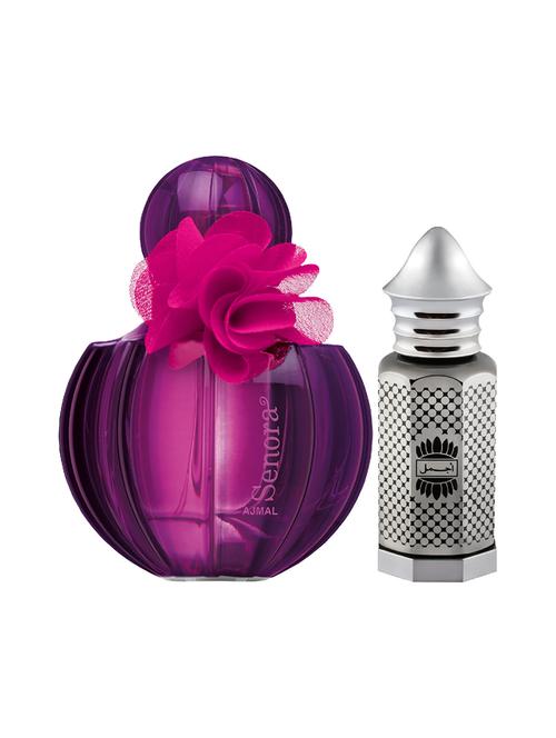 ajmal senora edp 75ml for women and asher cp alcohol-free attar 12ml for unisex + 2 parfum testers free - 17150374 - Very Small Image - 1