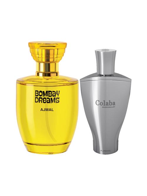 ajmal bombay dreams edp 100ml for women and colaba mukhallat cp alcohol-free attar 14ml for unisex + 2 parfum testers free - 17150388 - Very Small Image - 1