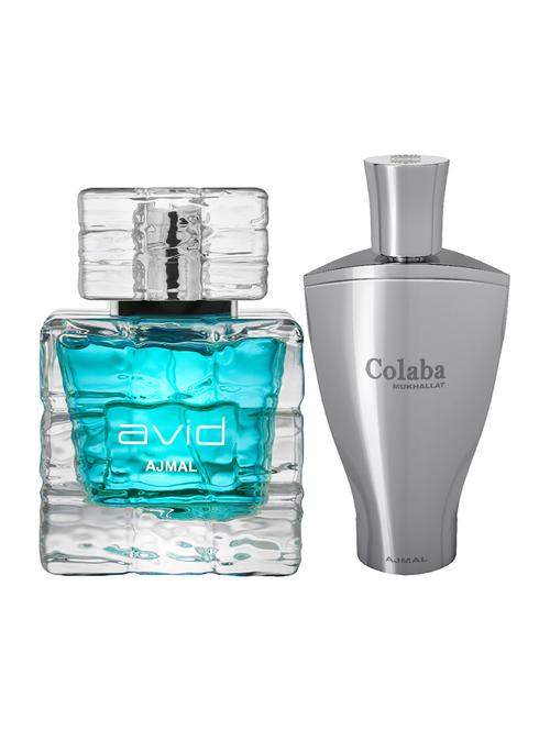 ajmal avid edp 75ml for men and colaba mukhallat cp alcohol-free attar 14ml for unisex + 2 parfum testers free - 17150396 - Very Small Image - 1