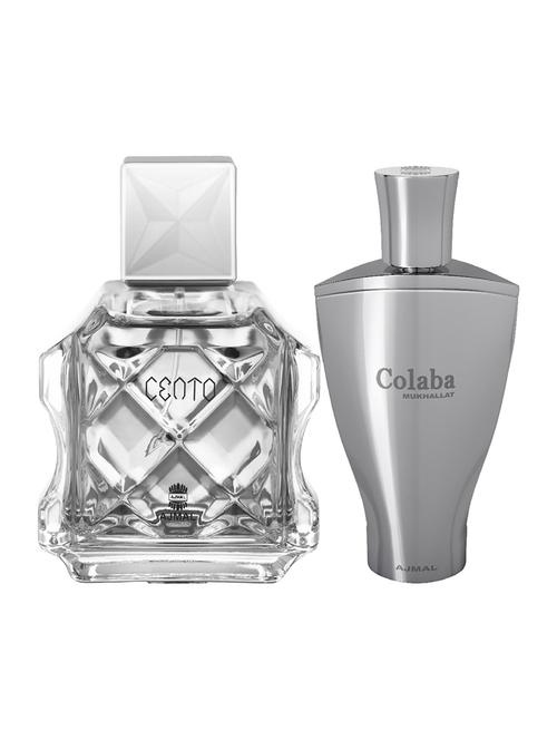 ajmal cento edp 100ml for men and colaba mukhallat cp alcohol-free attar 14ml for unisex + 2 parfum testers free - 17150399 - Very Small Image - 1