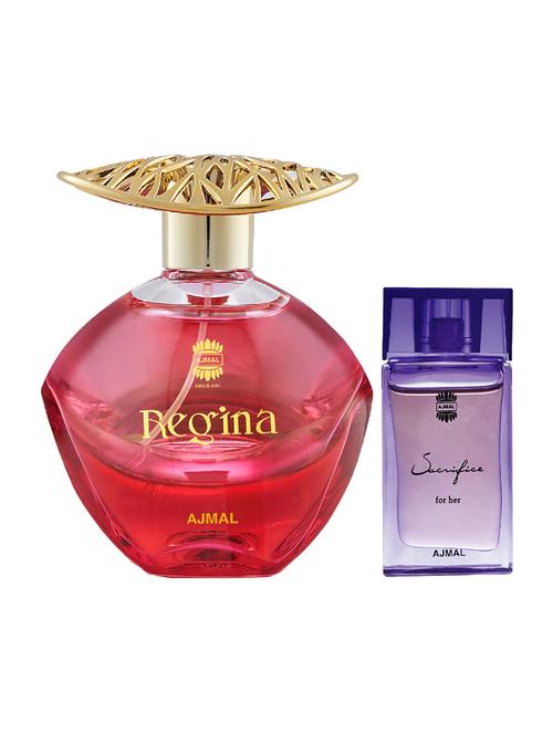 ajmal regina edp 100ml for women and sacrifice for her cp musky alcohol-free attar 10ml for women + 2 parfum testers free - 17150435 - Very Small Image - 1
