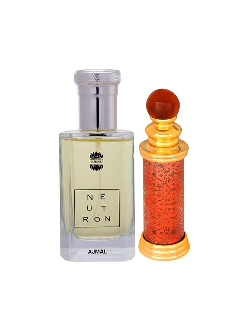 ajmal neutron edp 100ml for men and classic oud cp oudh alcohol-free attar 10ml for unisex + 2 parfum testers free - 17150452 - Very Small Image - 1