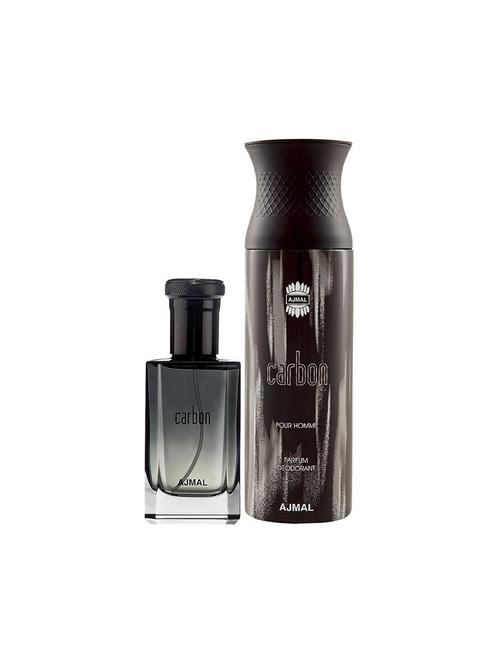 ajmal carbon edp spicy perfume 100ml for men and carbon homme deodorant spicy 200ml for men+ 2 parfum testers free - 17150712 - Very Small Image - 1