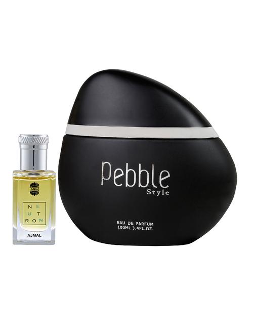 ajmal neutron cp alcohol-free attar 10ml for men and maryaj pebble style edp 100ml for men + 2 parfum testers free - 17150920 - Very Small Image - 1