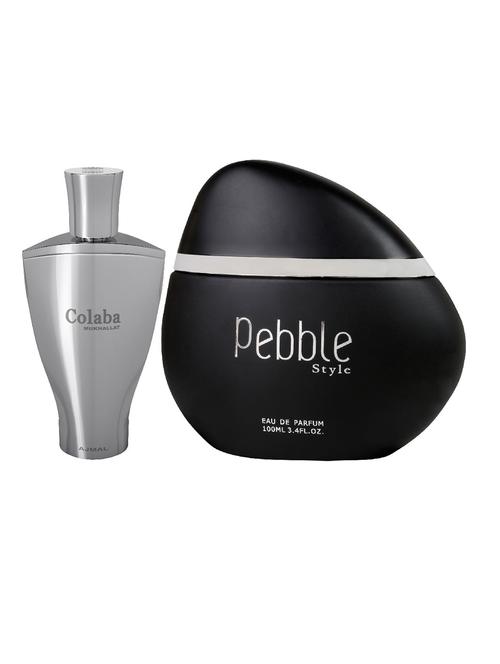 ajmal colaba mukhallat cp 14ml for unisex and maryaj pebble style edp 100ml for men + 2 parfum testers free - 17150927 - Very Small Image - 1