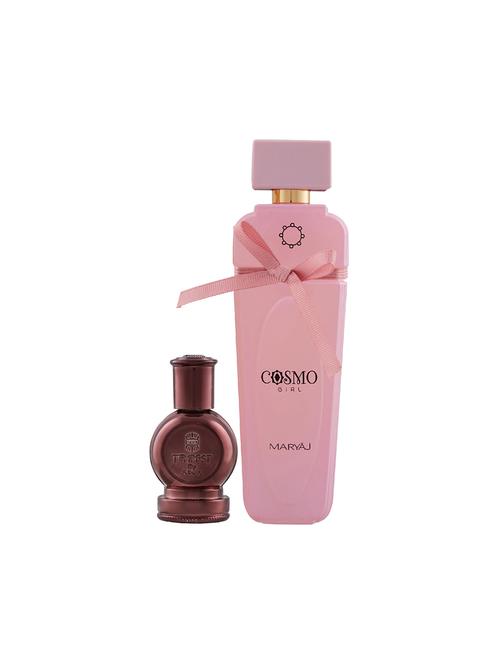 ajmal tempest cp alcohol-free attar 12ml for unisex and maryaj cosmo girl edp 100ml for women + 2 parfum testers free - 17150938 - Very Small Image - 1