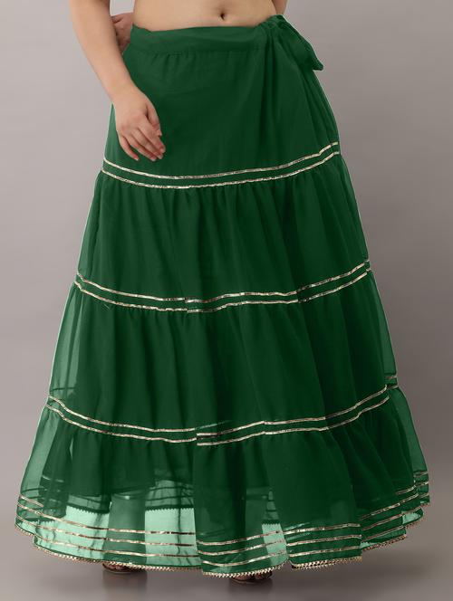 gota work flared skirt - 17151226 - Very Small Image - 1