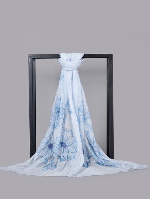 floral self designi dupatta - 17151417 - Very Small Image - 1